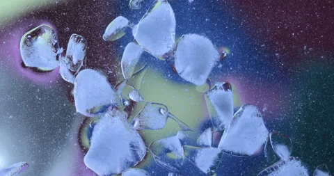 Rotation of ice cubes underwater Stock Footage 127717249