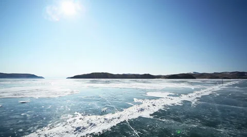 Rotation in an ice road Stock Footage 36727429