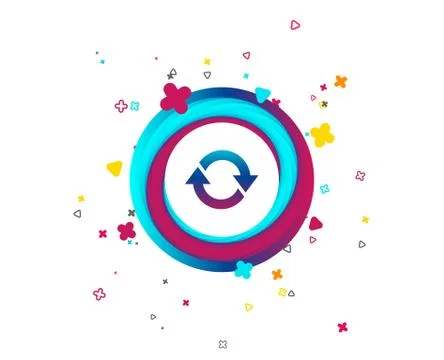 Rotation icon. Repeat symbol. Refresh sign. Stock Illustration