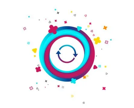 Rotation icon. Repeat symbol. Refresh sign. Stock Illustration
