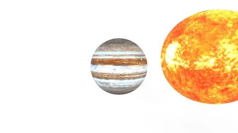 Rotation of Jupiter planet Stock Illustration