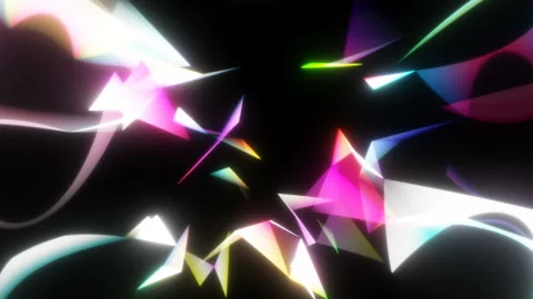 The rotation of the laser triangles.Abstract background . Seamless loop. Stock Footage 100672955