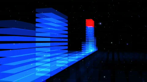 Rotation Left to Right of 3D HD Spectrum Analyzer Stock Footage 494536