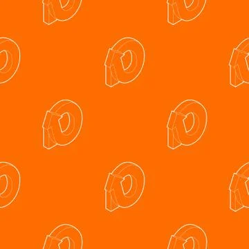 Rotation loop pattern vector orange Stock Illustration