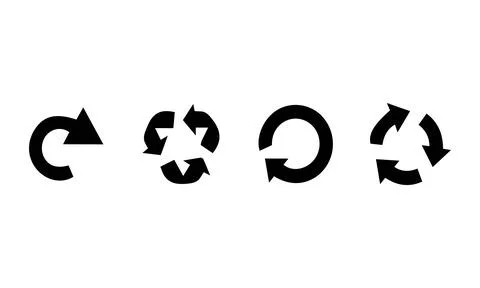 Rotation Loop Sync Vector Icons 스톡 일러스트
