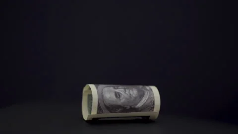 Rotation of the lying dollar 4K Video stock 154514857