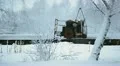 Rotation mechanism of circular sedimentation tank in winter HD Footage