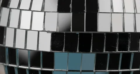 Rotation of a mirror disco ball Stock Footage 149333926