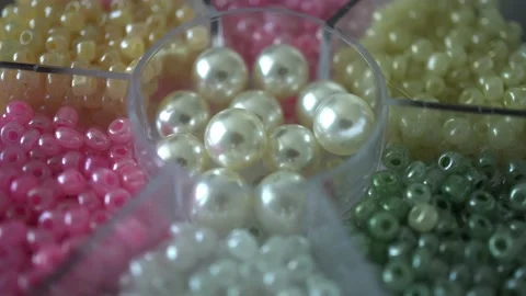 Rotation Multicolor Bead Set Stock Footage 157908488