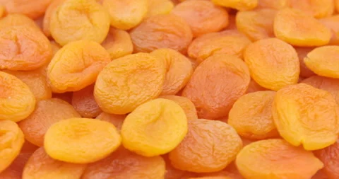 Rotation of naturally dried apricots Stock Footage 109201352