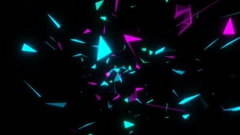 The rotation of the neon background.Blue electrons moving through it. Loopable Video stock 101488138