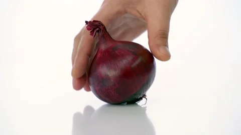 Rotation Of Onion with white background 動画素材 237014025