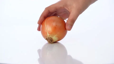 Rotation Of Onion with white background 動画素材 237014030