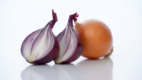 Rotation Of Onion with white background 動画素材 237014323