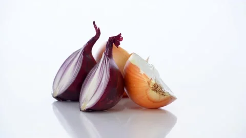 Rotation Of Onion with white background 動画素材 237014534