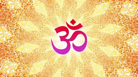 The rotation of the openwork circular mandala with the Aum sign in the center 스톡 동영상 105878505