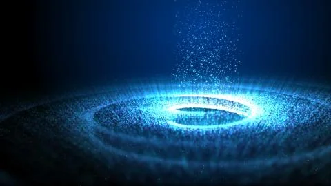 Rotation particle background Illustrazione stock