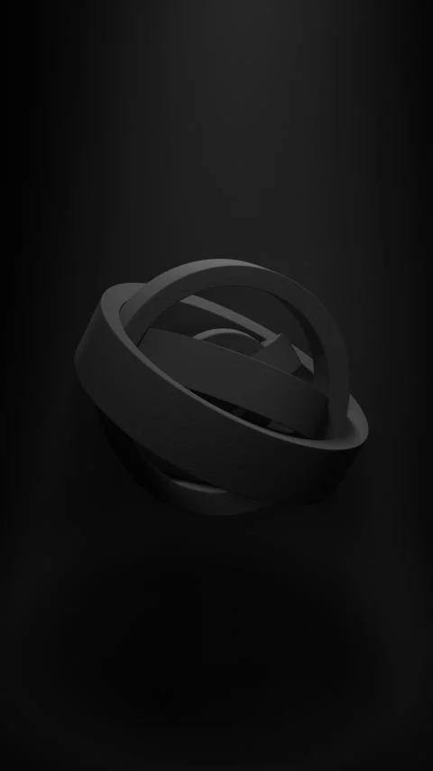 Rotation Pattern Of Vertical Black Rings Inspired By Brutalist Architecture Stock Footage 257949229