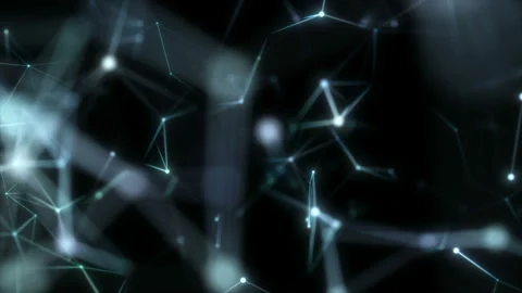 Rotation patterns on a dark background. Beautiful effects of plexus. Stock Footage 116967145