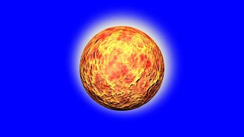 Rotation of a planet with changing colors. Stock Footage 114307206