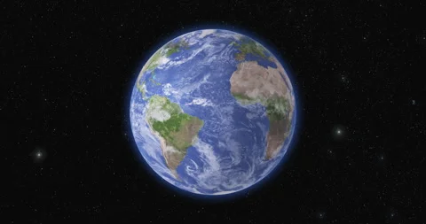 Rotation planet Earth globe. Global sphere planet. Realistic Earth Rotating on Vidéo 288314150