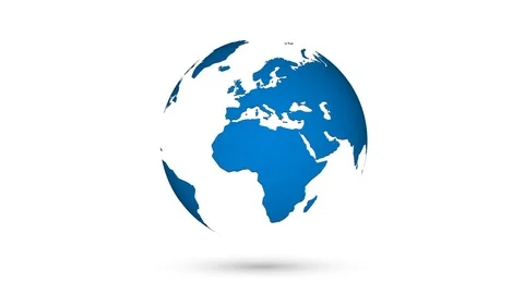 Rotation planet. Earth globe. World map... | Stock Video | Pond5