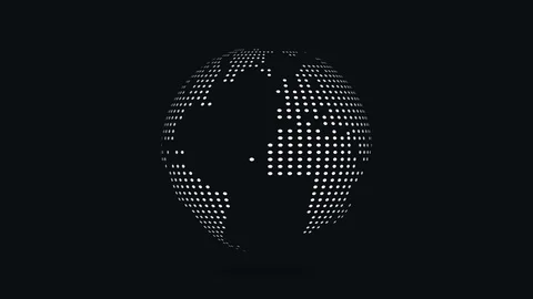 Rotation planet. Earth globe. World map... | Stock Video | Pond5
