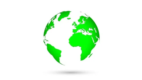 Rotation planet.  Earth globe. World map design. Global sphere planet. Видео 78020665
