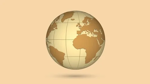 Rotation planet.  Earth globe. World map design. Global sphere planet. Vidéo 78020672