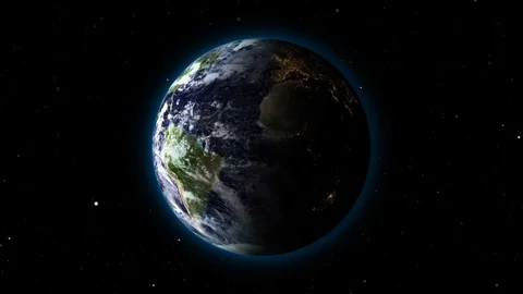 Rotation planet.  Earth globe. World map design. Global sphere planet. Stock Footage 101719231