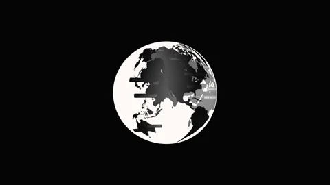Rotation planet. Earth globe. World map design. Stock Footage 163593523