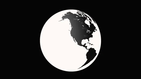 Rotation planet. Earth globe. World map design. Stock Footage 163708475