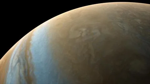 Rotation of the planet Jupiter from the dark and illuminated sides, computer イラスト素材