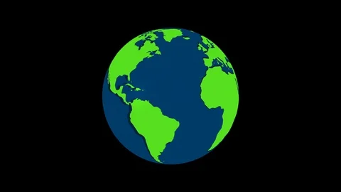Rotation planet.Earth globe.World rotate.4K resolution motion graphic Stock Footage 98748412