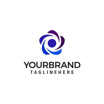 Rotation Process logo design template 스톡 일러스트