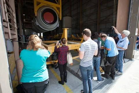 At the Rotation, Processing and Surge Facility (RPSF) at NASAs Kennedy Sp.. Stock Photos