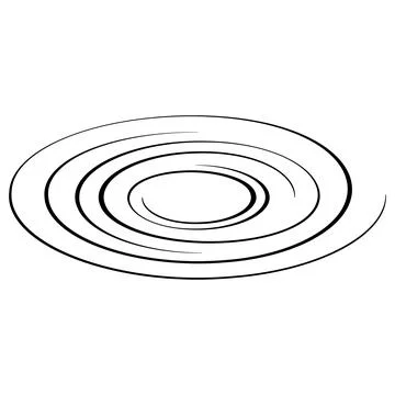 Rotation puddle concentric spiral circular motion technical symbol illustrati 스톡 일러스트