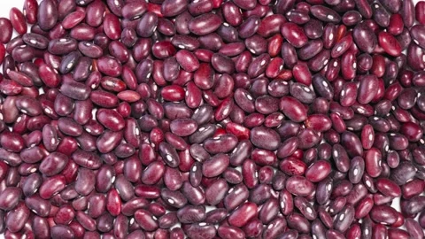 Rotation of raw beans close-up top view Stock Footage 146706485