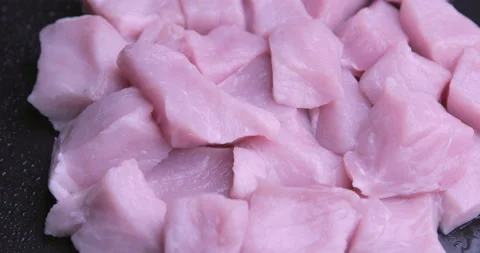 Rotation of raw pork meat Video stock 115761623