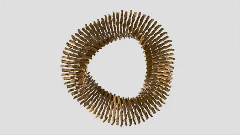 Rotation of rectangular particles looped by reflections on a black background, A Video stock 221615585