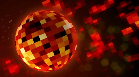 Rotation red disco ball Stock-Footage 33868031
