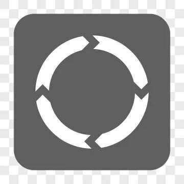 Rotation Rounded Square Button Stock Illustration