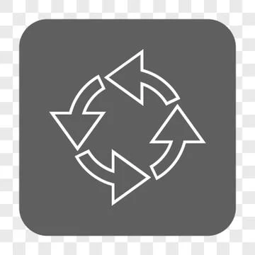 Rotation Rounded Square Button Stock Illustration