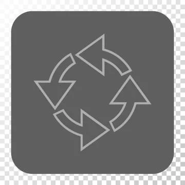 Rotation Rounded Square Button Stock Illustration