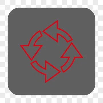 Rotation Rounded Square Button Stock Illustration