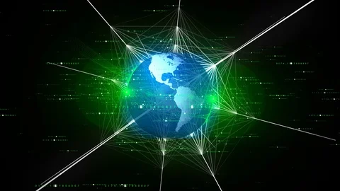 The rotation of the sci-fi Earth. Loopable. Stock Footage 73319436