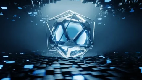 Rotation of a sci-fi Sphere with neon glowing elements. Abstract 3D animation. Stock Footage 281963252
