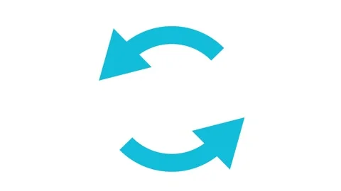 Rotation sign or turn-left indicator. The arrow rotates and twitches slowly. Stock Footage 342132221