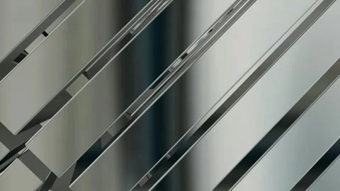 Rotation of Silver Figures, Exclusive, Background, Reflection, Shapes Stock Footage 272177061