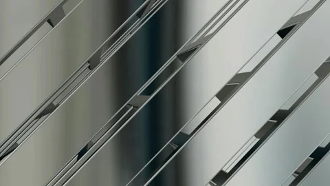 Rotation of Silver Figures, Exclusive, Reflection, Shapes, Background Stock Footage 272176913